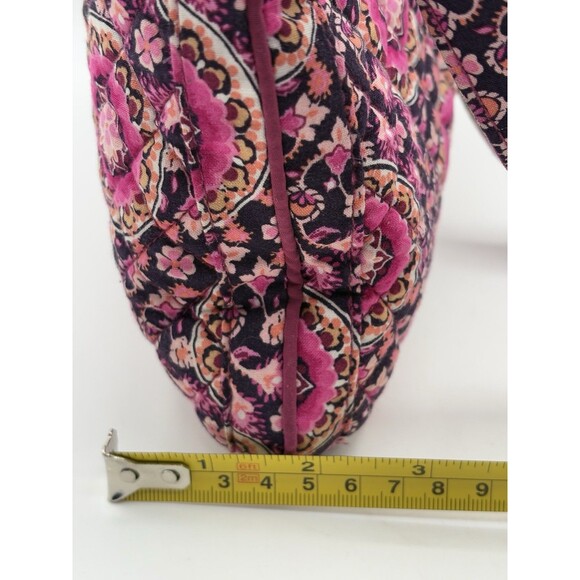 Vera Bradley Iconic Triple Zip Hipster Crossbody Bag Purse Raspberry Medallion - Picture 16 of 16